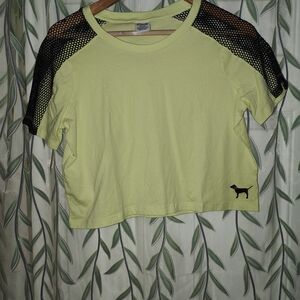 Victoria's Secret Lime and Black Crop Top